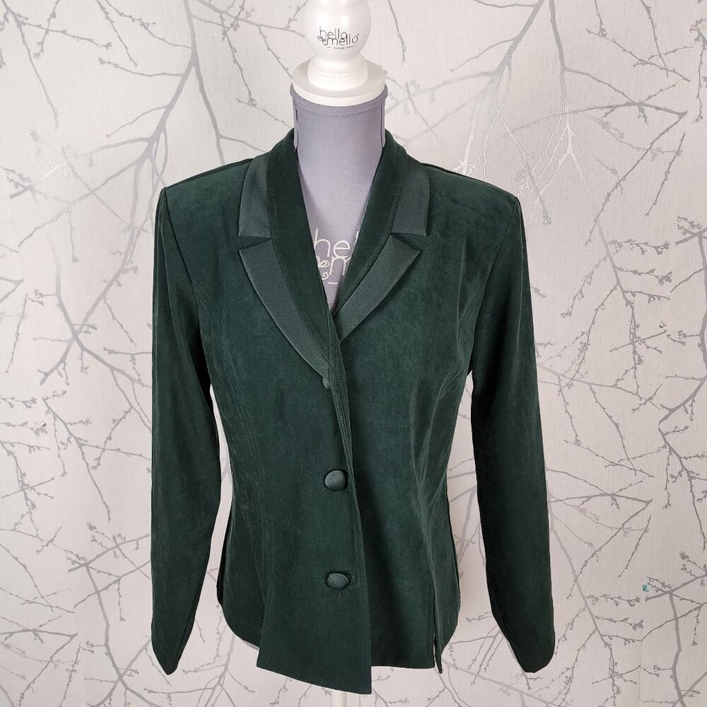 Jolibel Forest Green Button Front Fitted Blazer